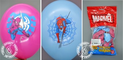 Воздушный шар с гелием. Человек паук.