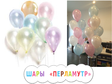 Шары воздушные с гелием. Перламутр.